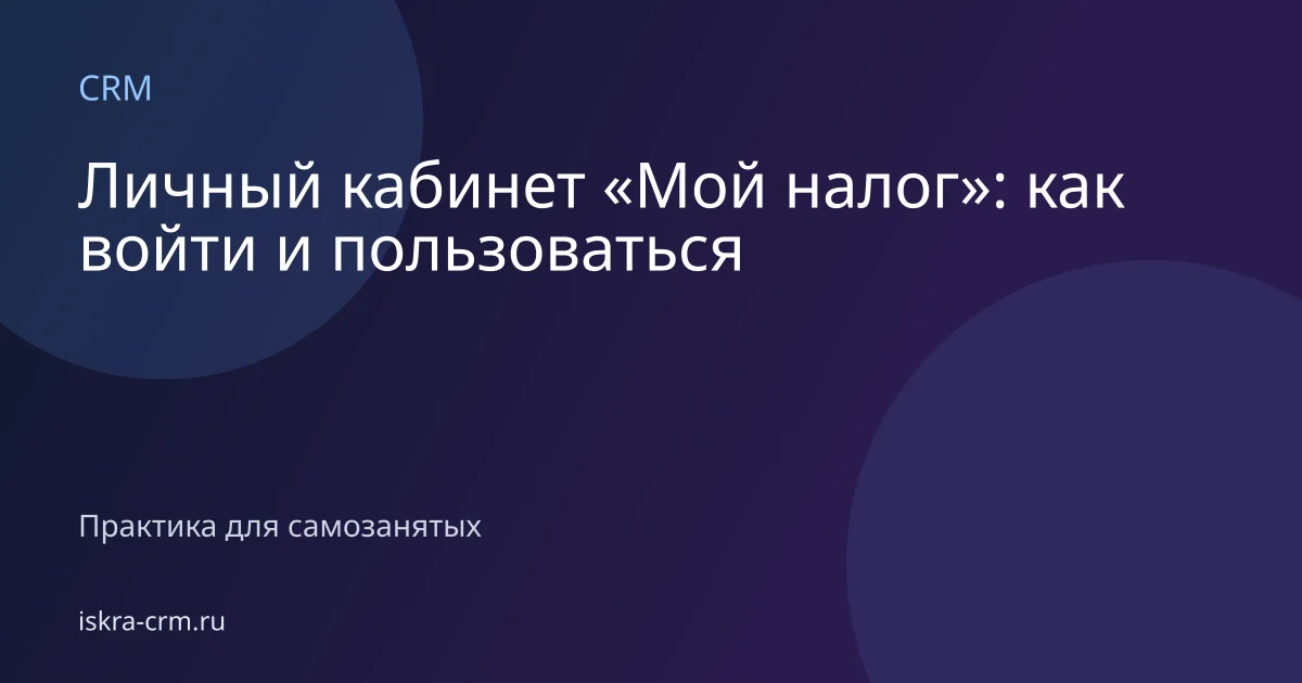 Личный кабинет «Мой налог»: как войти и пользоваться